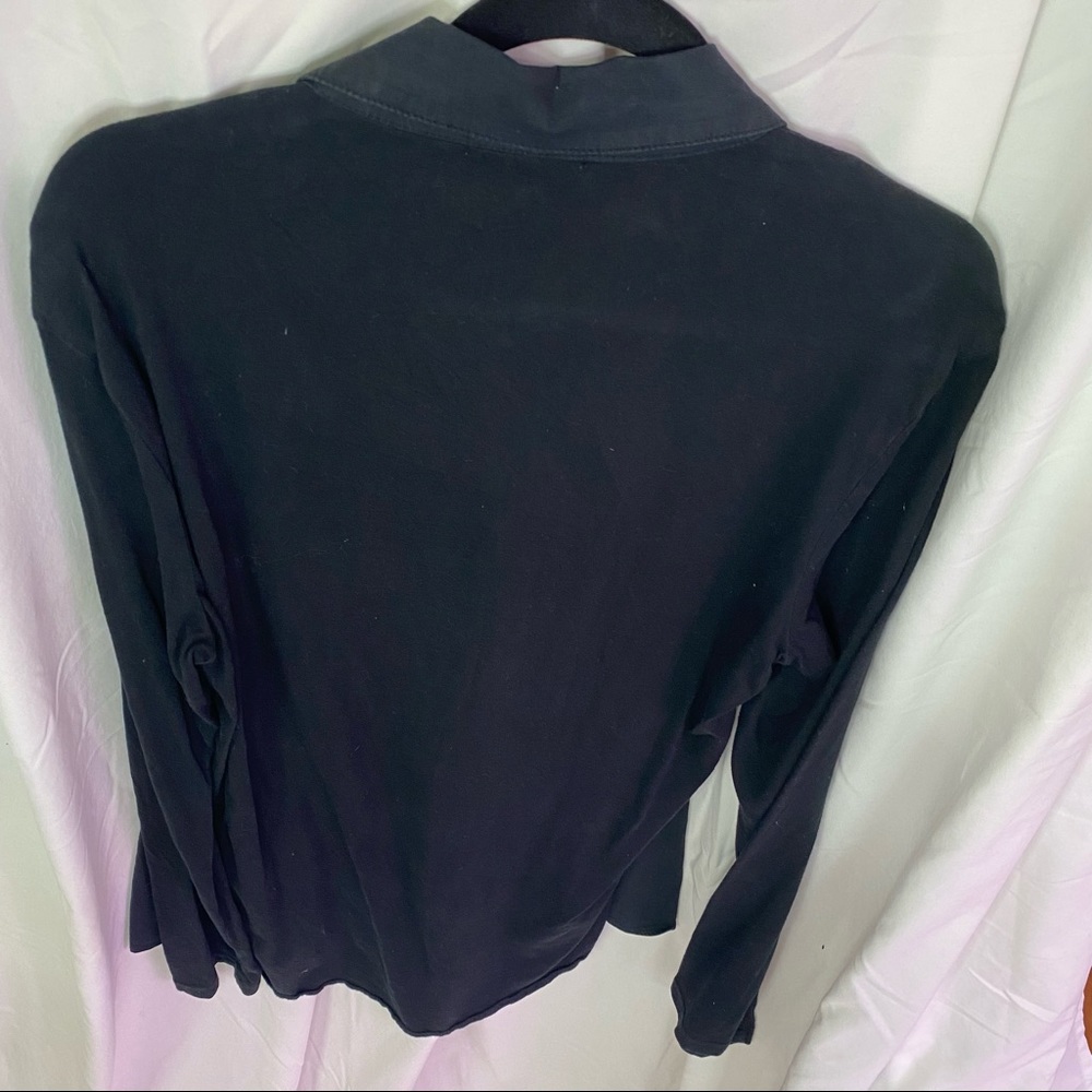 James Perse Standard Black Button Up Size 2 - image 3